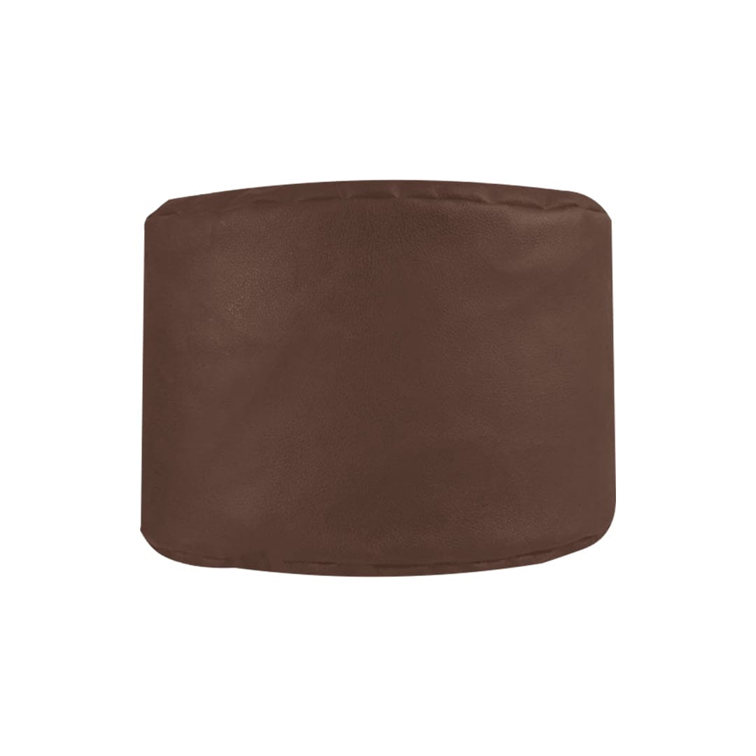 Footrest PU กลม น้ำตาล