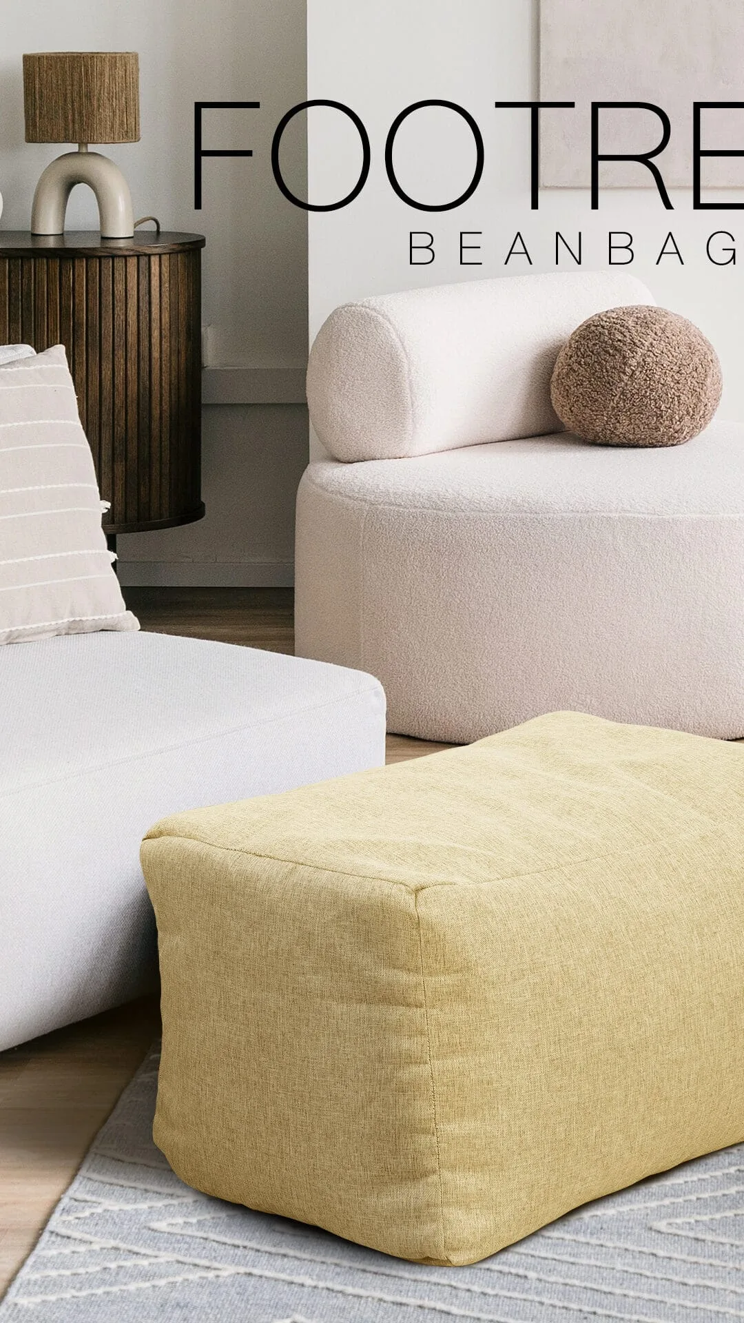 บีนแบค ที่วางขาเหลี่ยม