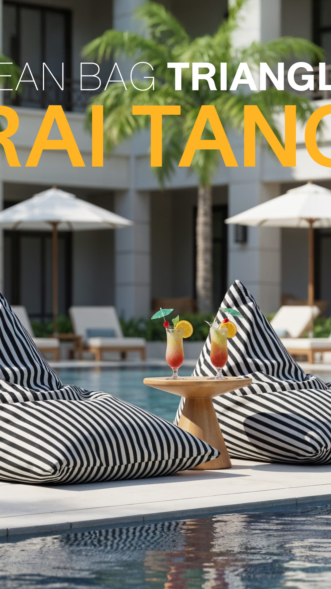 บีนแบค รุ่นสามเหลี่ยมลายทาง