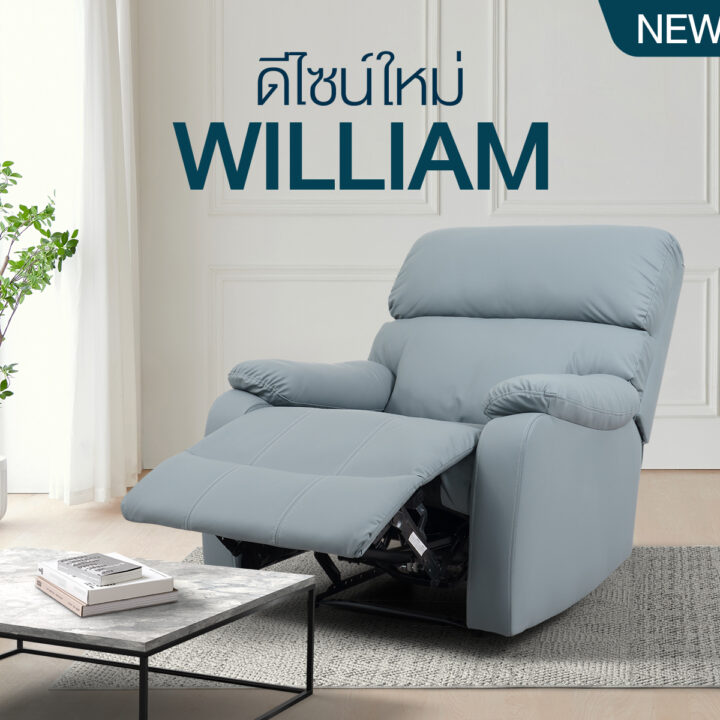 โซฟาปรับนอน 1 ที่นั่ง รุ่น WILLIAM