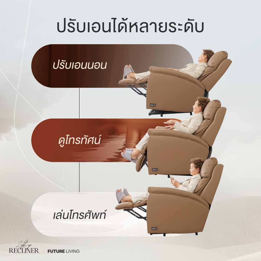 ปรับเอนนนอนได้หลายระดับ