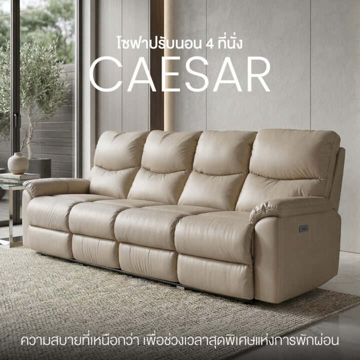 โซฟารีไคลเนอร์ 4 ที่นั่ง รุ่น Caesar