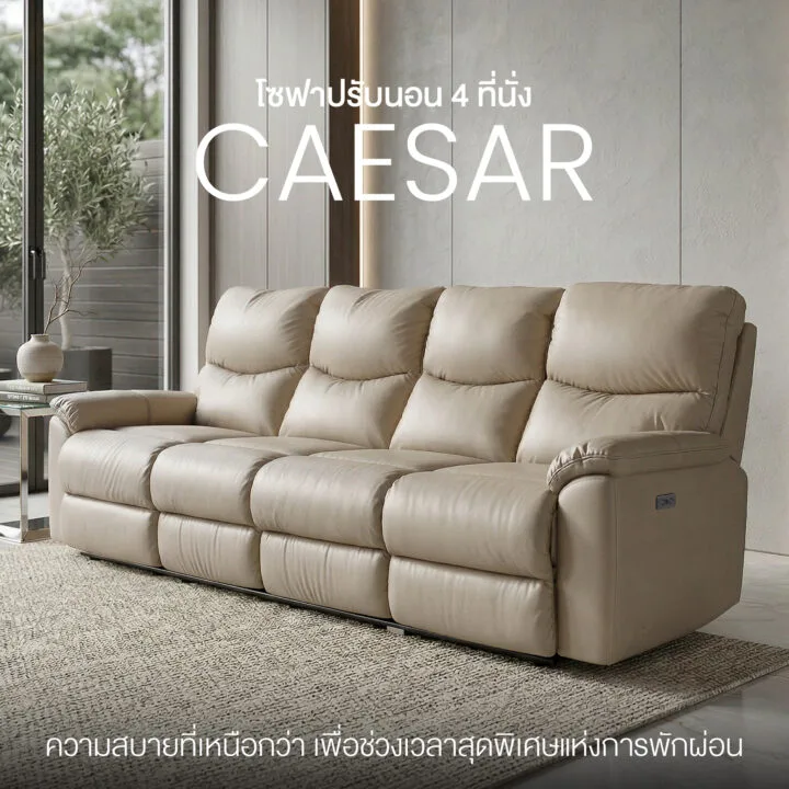 โซฟารีไคลเนอร์ 4 ที่นั่ง รุ่น Caesar
