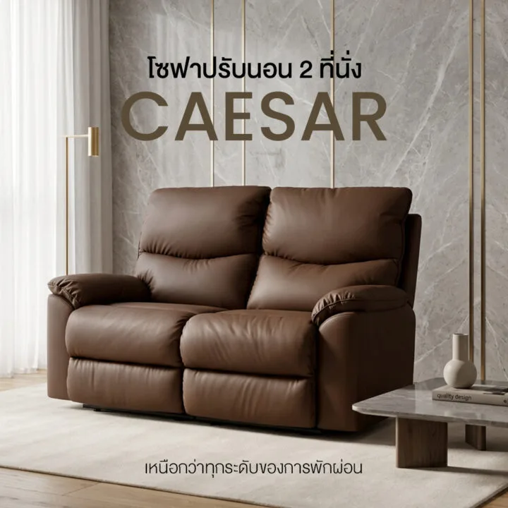โซฟารีไคลเนอร์ 2 ที่นั่ง รุ่น Caesar