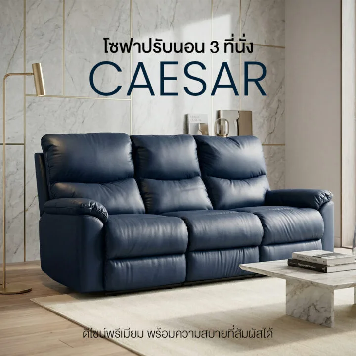 โซฟารีไคลเนอร์ 3 ที่นั่ง รุ่น Caesar