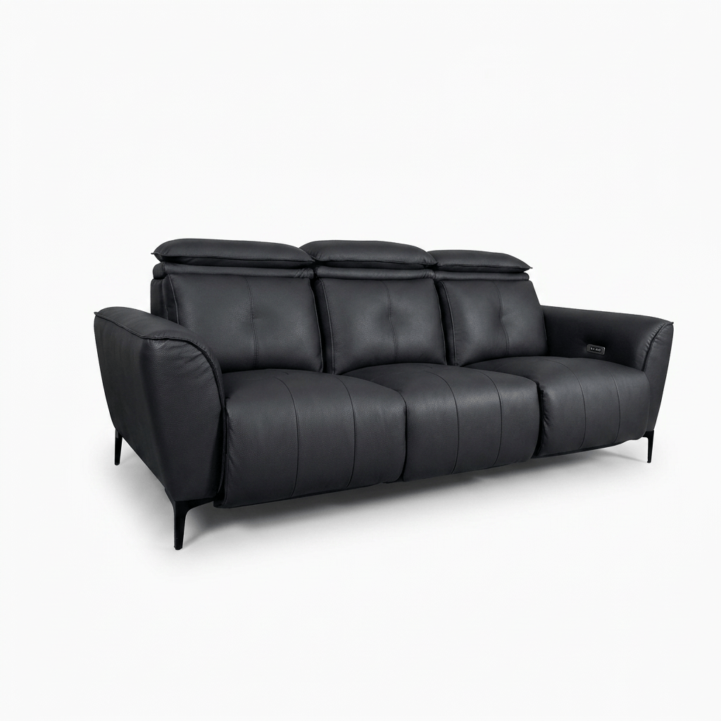 Milan3seatsPU-ดำ