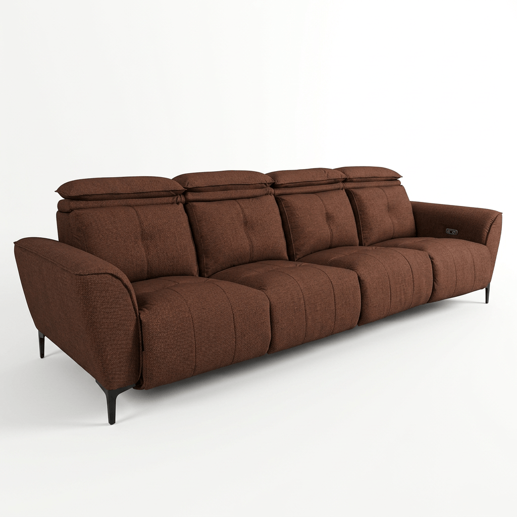 Milan4seatsLinen-น้ำตาล