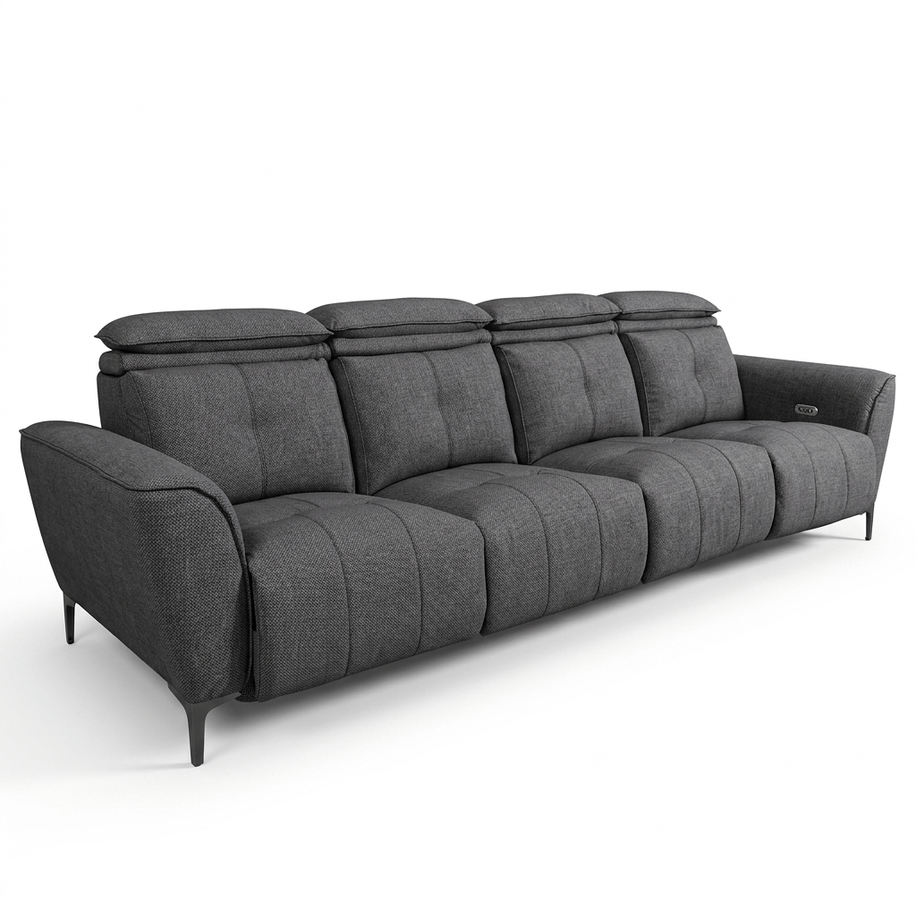 Milan4seatsLinen-เทาเข้ม