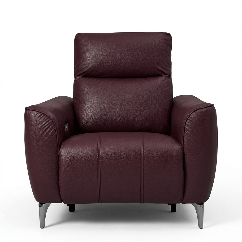 Rome1seatFull Grain-แดงเบอร์กันดี