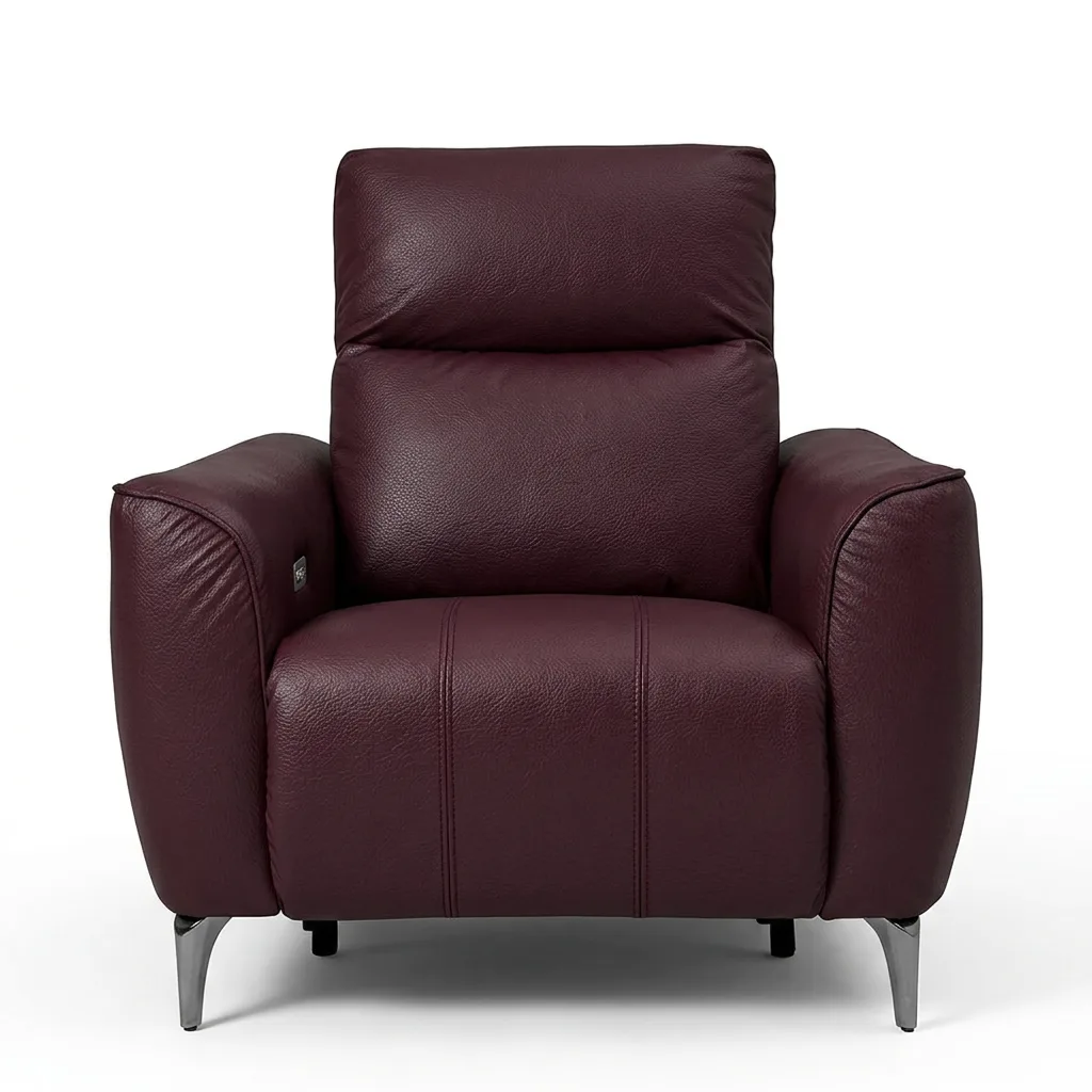 Rome1seatFull Grain-แดงเบอร์กันดี