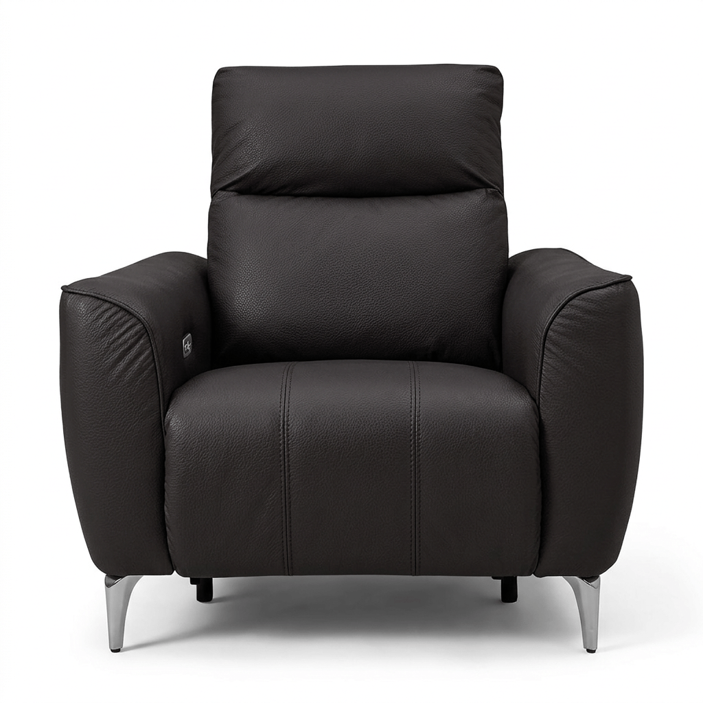 Rome1seatTop Grain-เทาดำ