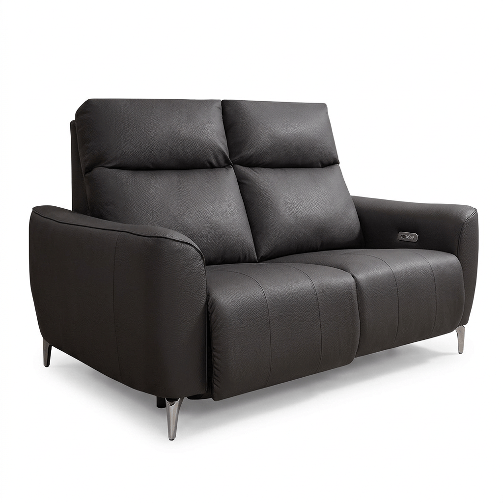 Rome2seatTopGrain-ดำ