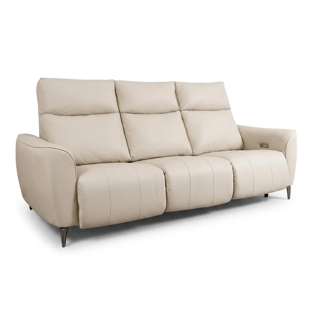 Rome3seatFullGrain-เบจ