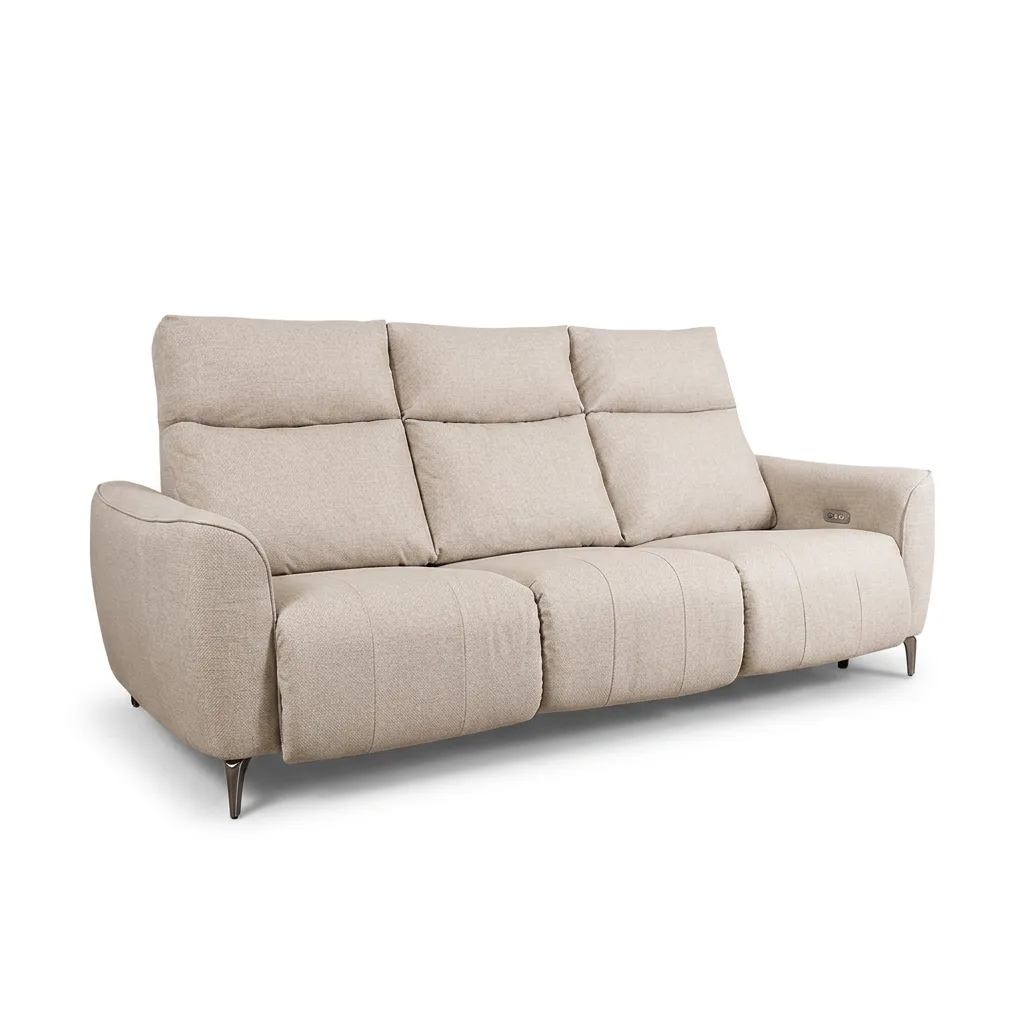 Rome3seatLinen-ครีม