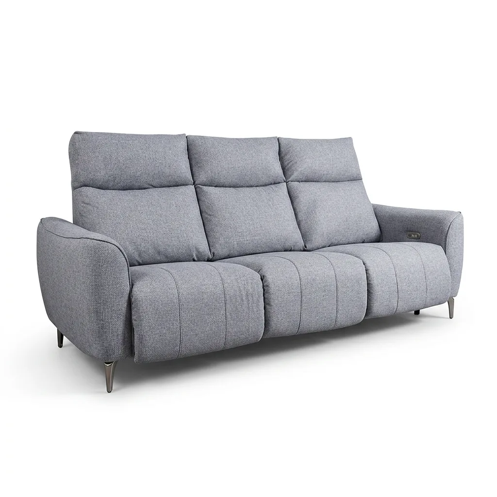 Rome3seatLinen-เทาอ่อน